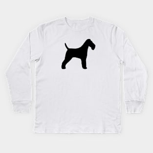 Wire Fox Terrier Silhouette Kids Long Sleeve T-Shirt